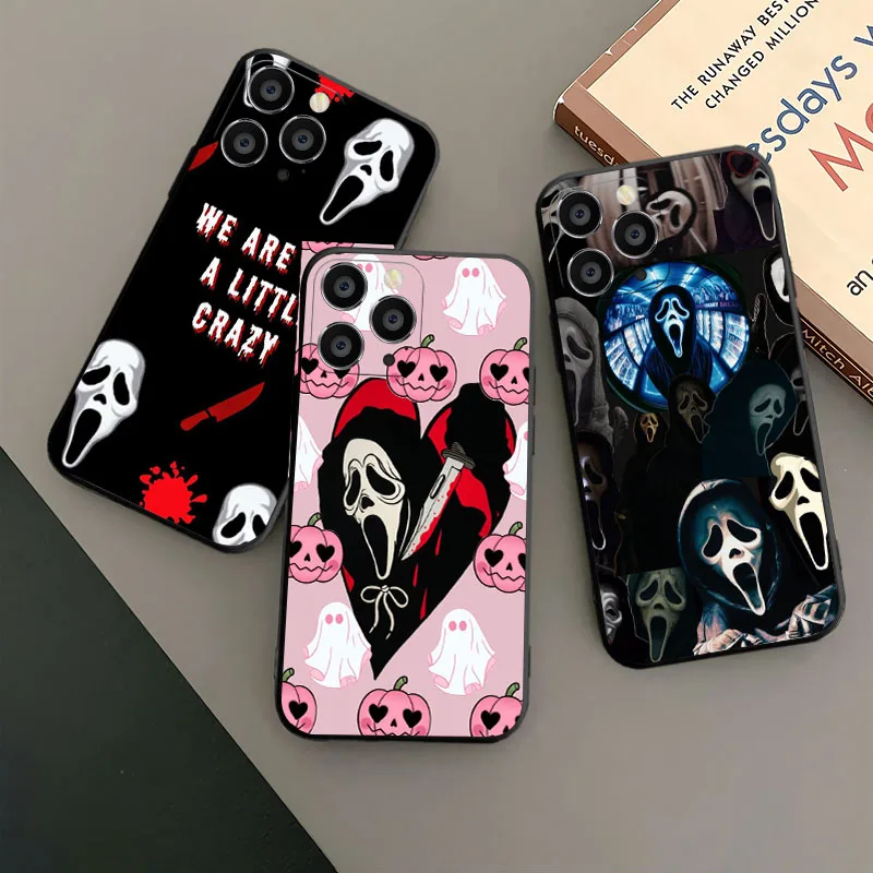CK-16 Ghostface Hearts Phone Case For Xiaomi Redmi Note 7 11 11S 12 13 Pro Plus
