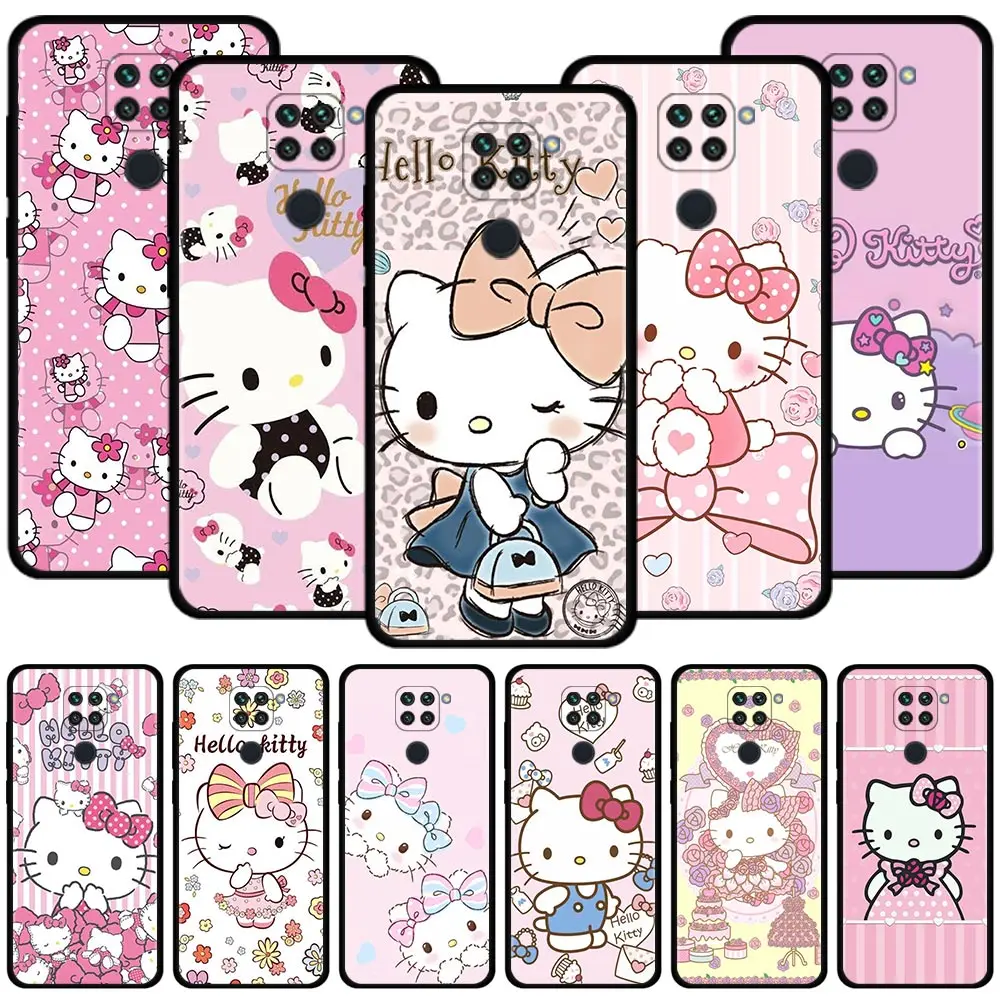 

Phone Cover For Xiaomi Redmi Note 11 10 9 8 7 Pro Max 9T 8T 9S Case for Redmi 10 9 8 9C 9A 8A 7A Cute Pink Hello Kitty