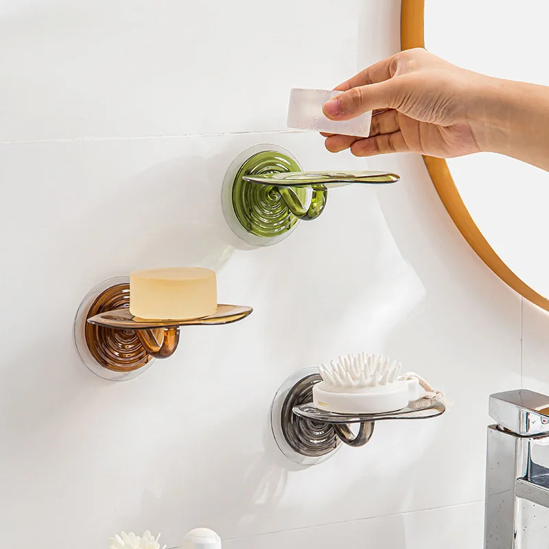 

Lotus Leaf Shape Soap Holder Self-adhesive Detachable Soap Storage Rack Wall Mounted Soap Box Soap Storage Box