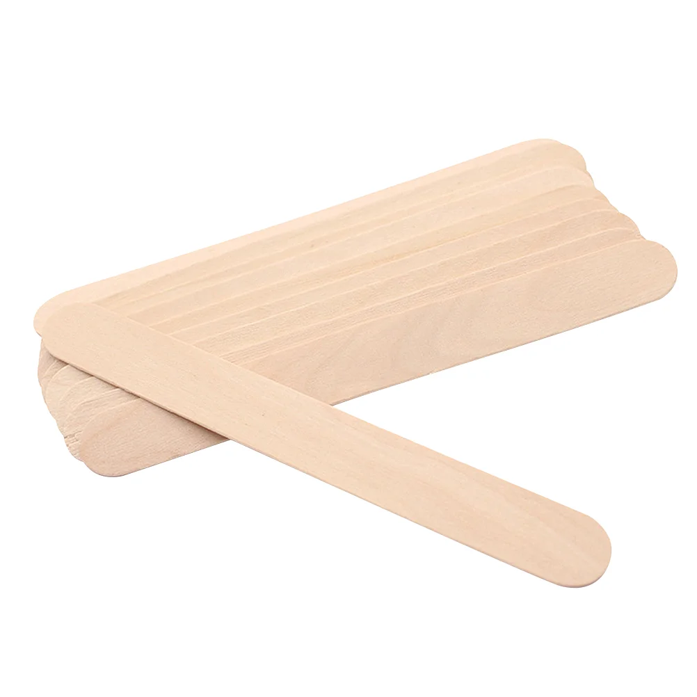 

100 Pcs Wax Stick Hair Removal Unhairing Tool Spatula Beauty Care Rod Tongue Depressor Wooden Scraper