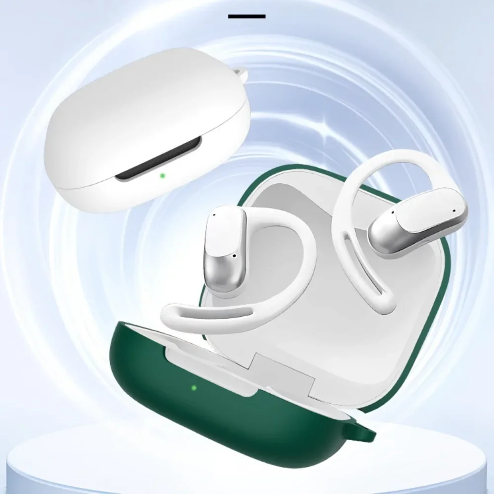 Фото Подходит для гарнитуры SHOKZ OPENFIT AIR, новый пылезащитный силиконовый чехол, моющийся чехол с защитой от падения, однотонный чехол для наушников №2