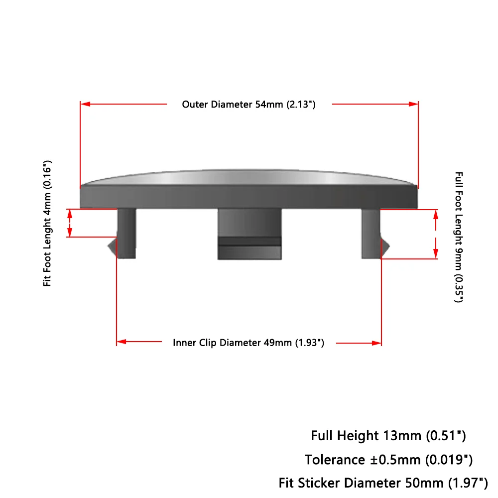 4 шт. наклейки на обод диаметром 54 мм или 49