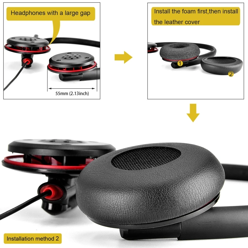 

Premium Memory Foam Earpads forPlantronics C510 C520 C710 Earphone Durable Cover E8BE