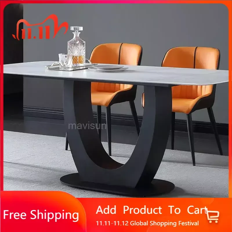 

Modern Simple Oval Dining Table Chair Advanced Light Luxury Minimalist Imported Accent Floor Sillasn Apartment Furniture WXH50XP