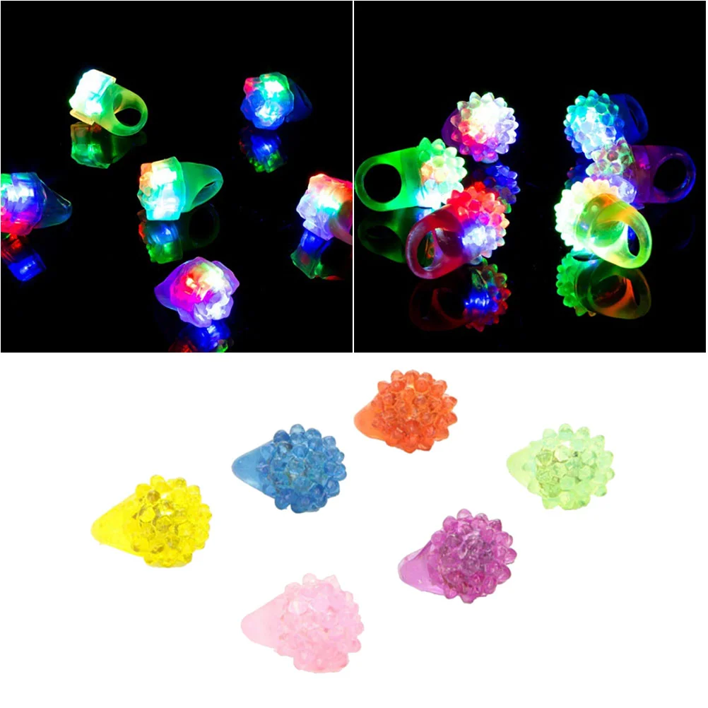 

Led Luminous Flash Finger Rings Party Favor for Boys and Style 15pcs