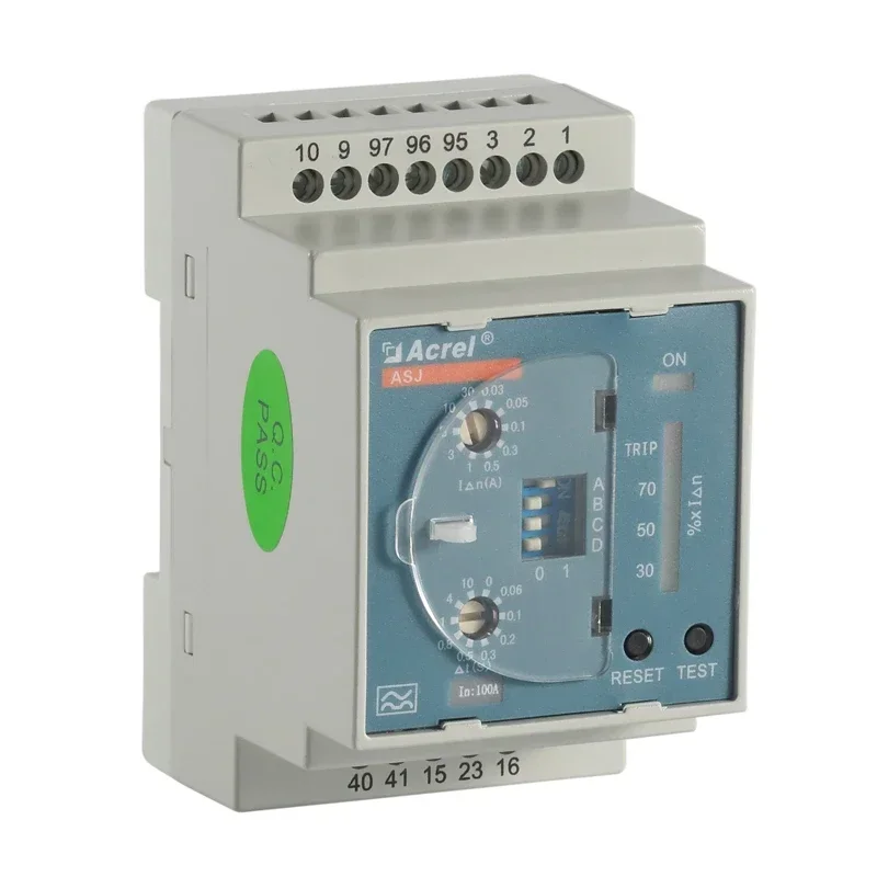 Фото Реле защиты от утечки тока Acrel ASJ10-LD1A серии ASJ, реле контроля тока утечки в землю, реле защиты от утечки тока при обрыве заземления №3