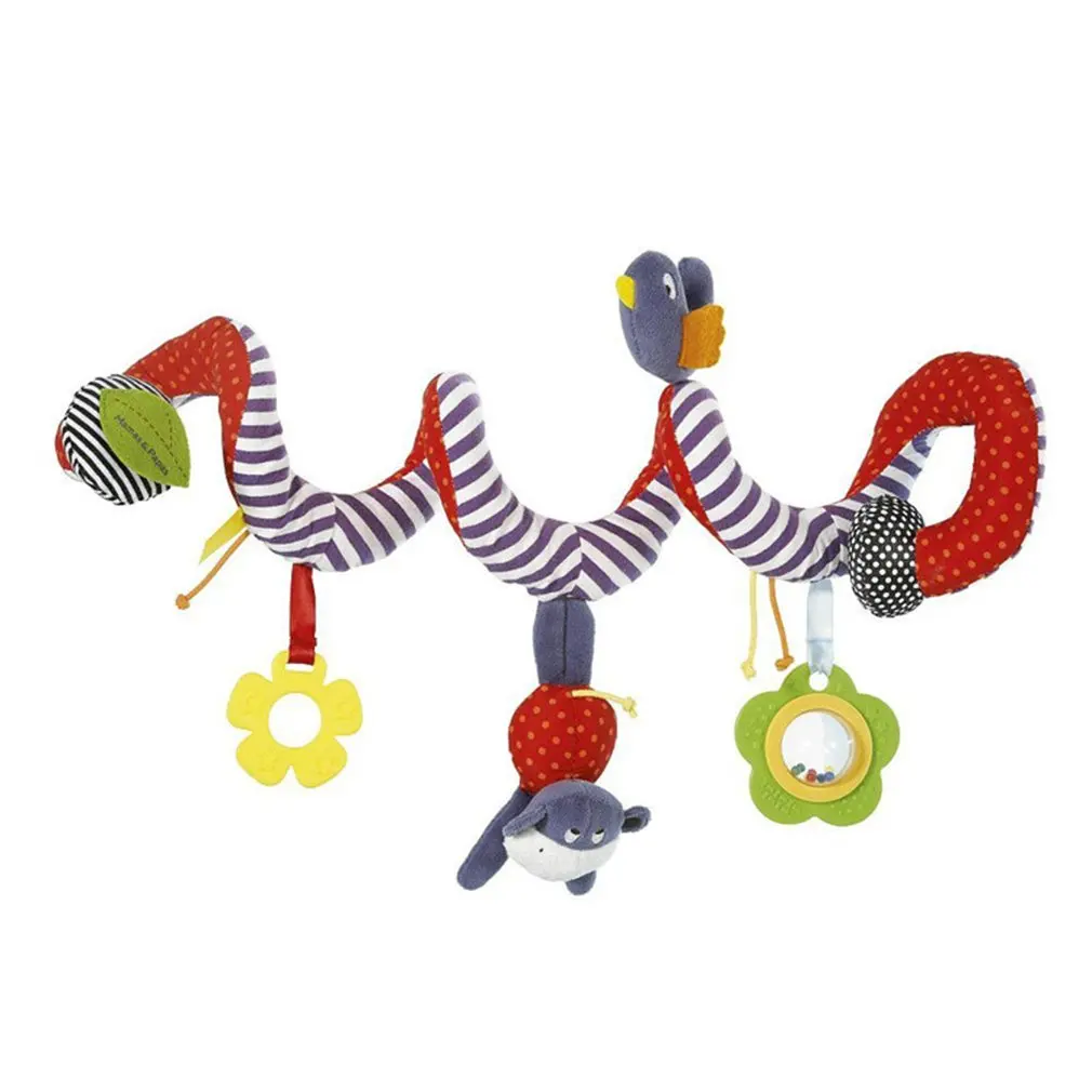 

Baby Toys for 0-12 Months Plush Rattle Crib Spiral Hanging Mobile Newborn Stroller Bed Animal Handbells Rattles Happy Donkey