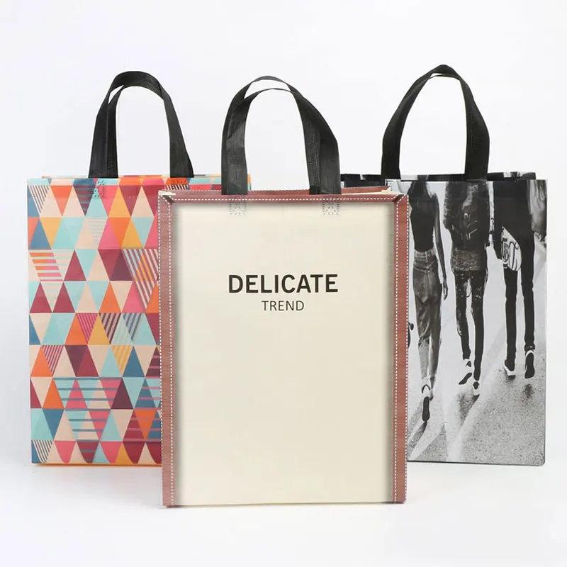 

Non-Woven Clothing Shopping Bag Large Capacity Handle Bags for Women Gift Tote Handbag Reusable Grocery Bags Wholesale