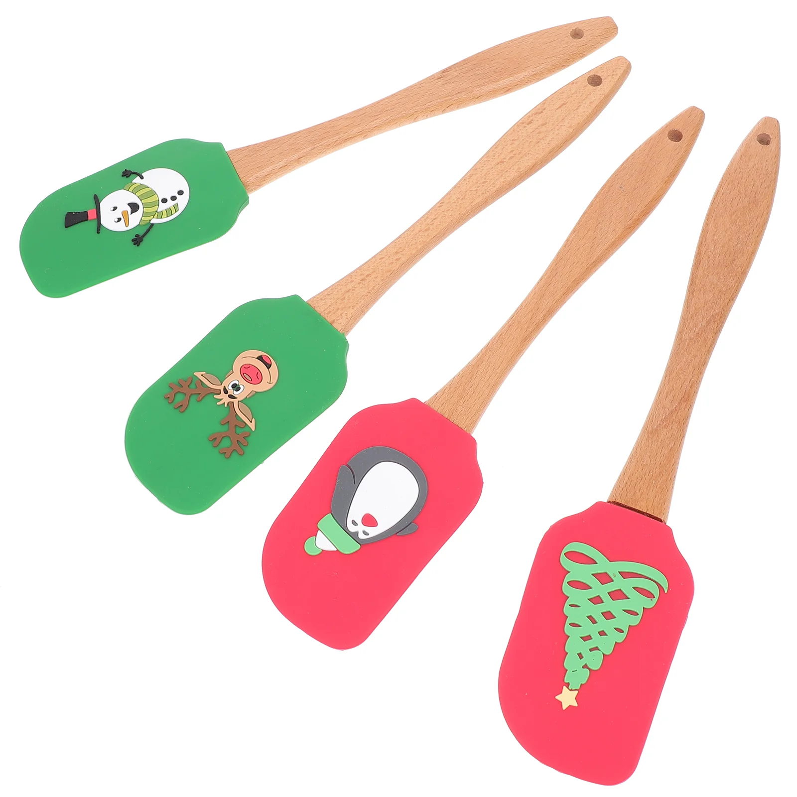 

Spatula Christmas Silicone Scraper Cake Baking Cream Buttermixing Decorating Spatulas Kitchen Batter Scrappers Cooking Handle