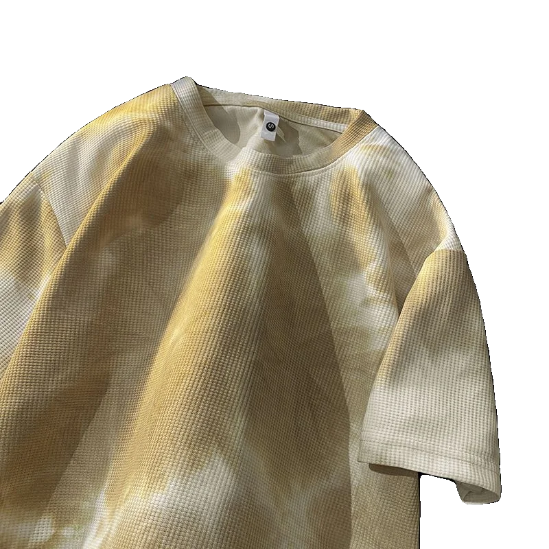 Очень большая вафельная футболка с короткими рукавами весом 50 00 кг мужская