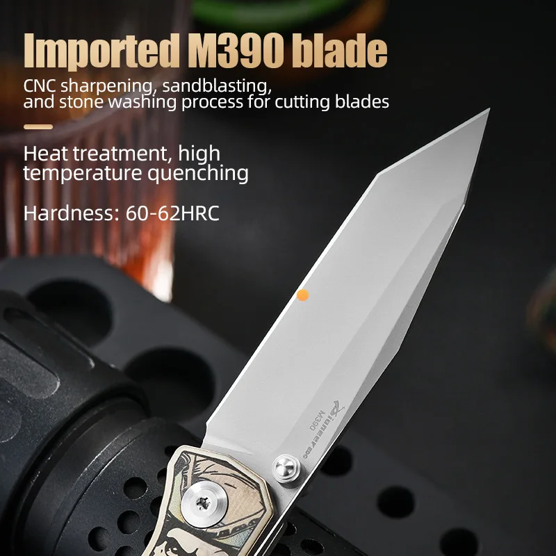 Фото Новый карманный нож Spreme Made CUT XD045 из австрийской стали M390, инструмент EDC, рукоять из титанового сплава TC4 №2