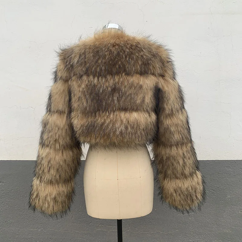 Женское пальто FANPUGUIZHEN из искусственного меха енота - купить по выгодной цене |