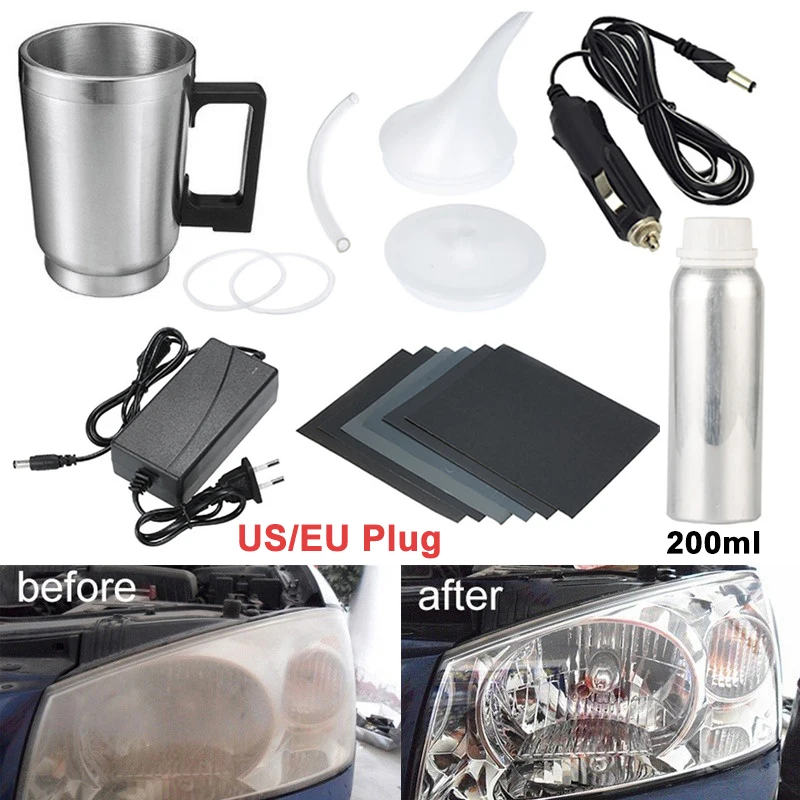 Car Headlight Lens Restoration Kit Headlamp Lens Restore Oxidation Yellow Scratch Restore Polishing Cleaning Tools