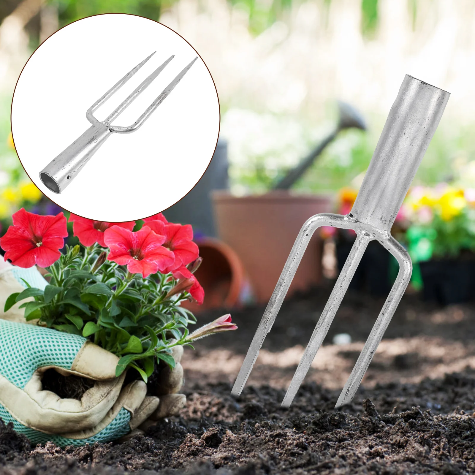 

Harpoon Fork Head Toasting Log Burner Pear Tool Supplies Prongs Spearhead Use Multi Garden Weeder Metal Iron Tackle Equipment