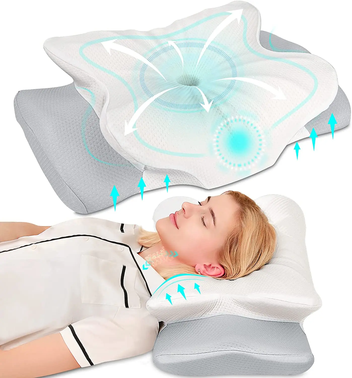 

Soft Memory Slow Foam Cervical Rebound Pillow Relax Sleeping Pillow For Orthopedic Neck Foam Stretcher For Neck Pain Memory