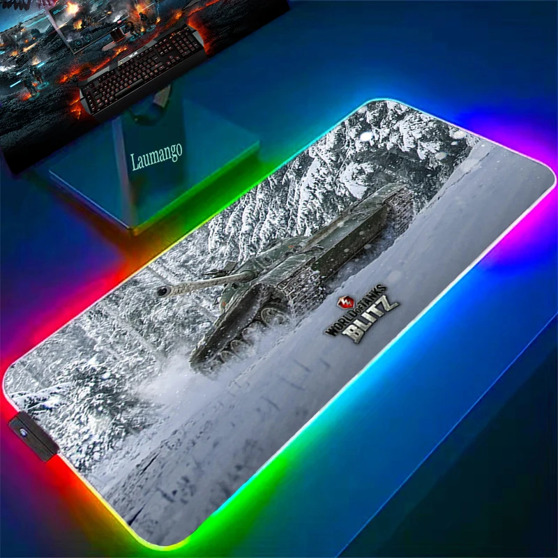 

World of Tanks Rug Large Yugioh Playmat RGB Mausepad Mouse Mat Gaming Accessories Computer Desk Pad Anime Mousepad Company Mats
