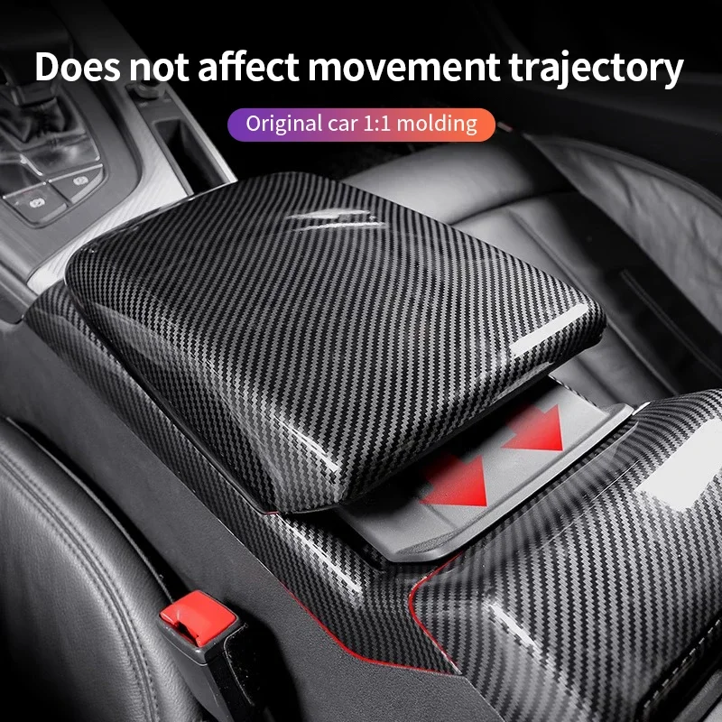 Центральный подлокотник автомобиля рамка крышка из углеродного волокна