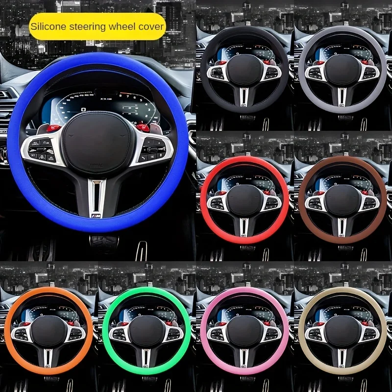 Универсальный силиконовый чехол на руль для автомобильных аксессуаров Amagi 32-40 см