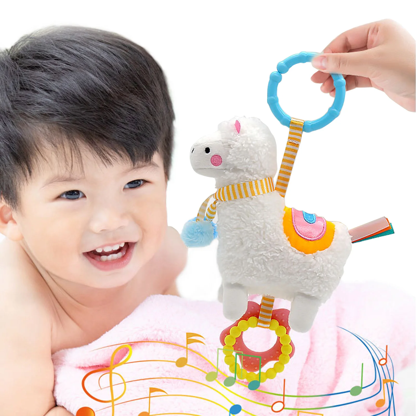 

Детская плюшевая коляска, Мультяшные животные, игрушки, детские мобили, подвесной колокольчик, Развивающие детские игрушки 0-24 месяцев