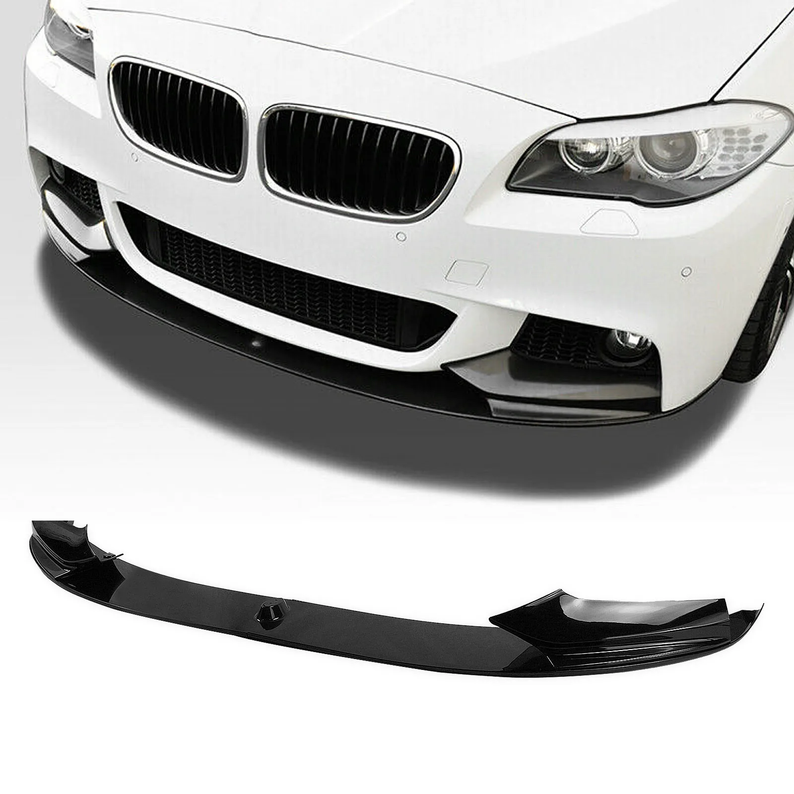 

For BMW F10 5 Series M Sport 2011-2016 Front Spoiler Bumper Cover Lip Gloss Black Car Lower Body Kit Splitter Guard Plate Canard