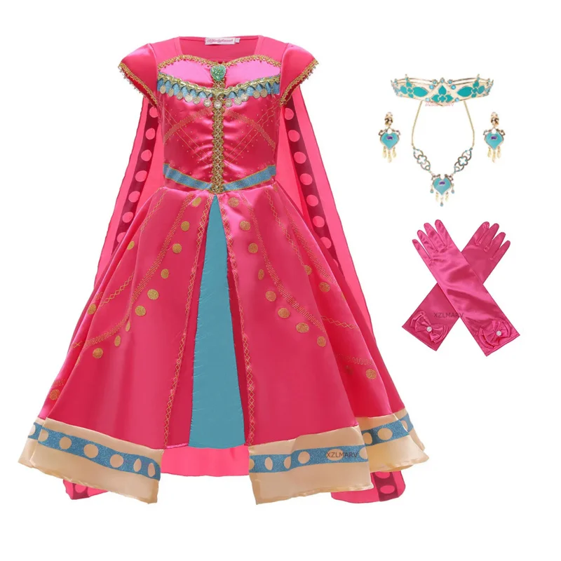 Детское жасминовое платье Aladdin принцесса волшебная лампа для девочек костюм на