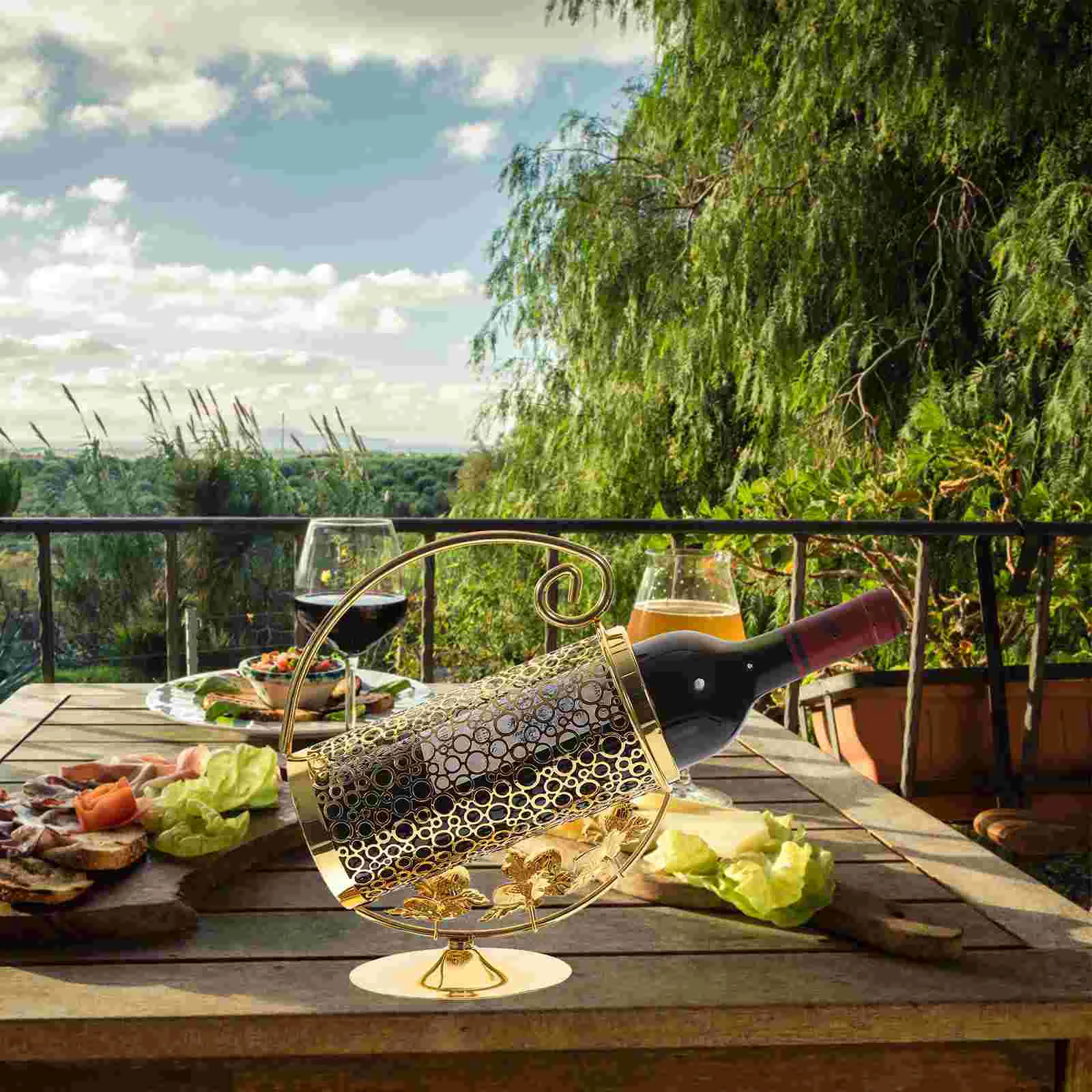 

Desktop Metal Rack Bottle Rack Holder Stand Metal Holder Rack Modern Rack Stand