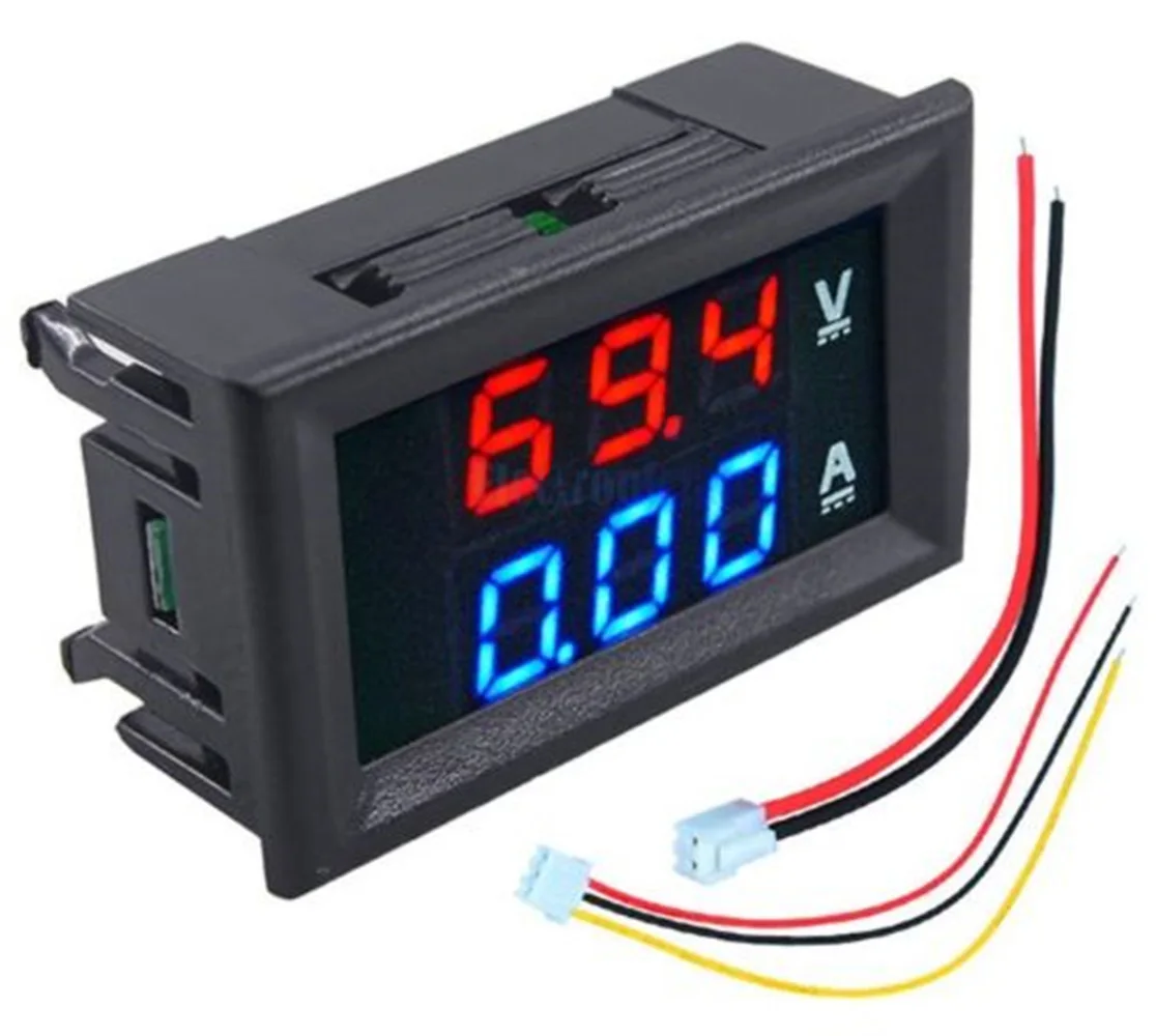 

DC 0-100V 10A Digital Voltmeter Ammeter Five-wire Voltage Current Meter Volt Detector Tester Panel Amp Volt Gauge