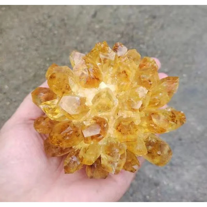 

top Beautiful Natural Raw Citrine Quartz Stone Crystal Cluster Healing Yellow mineral Specimen Home Decor ornaments Decoration