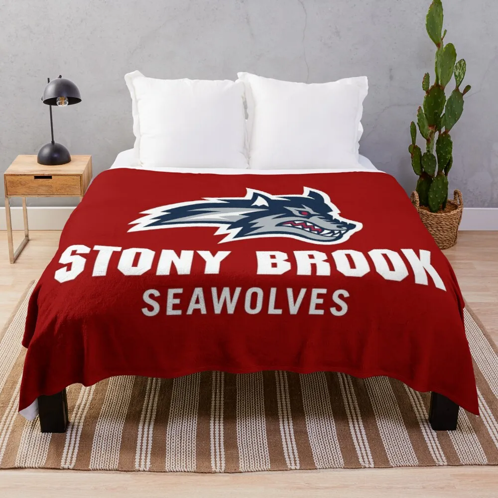 

Легкое одеяло Stony Brook Seawolves, красивое одеяло, двустороннее одеяло, вязаное крючком одеяло, одеяло из овечьей шерсти для пар