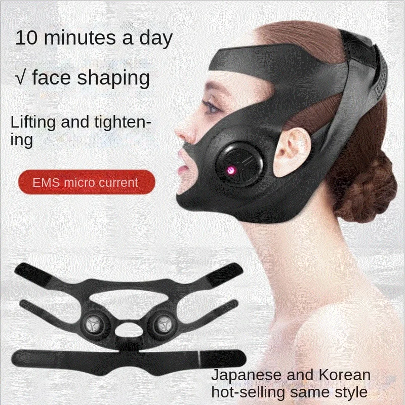 EMS Micro-current Facial Lifting Device Lifting V Thin Face Bandage Beauty Mask V Line Lifting with Cellulite Mandibular Device