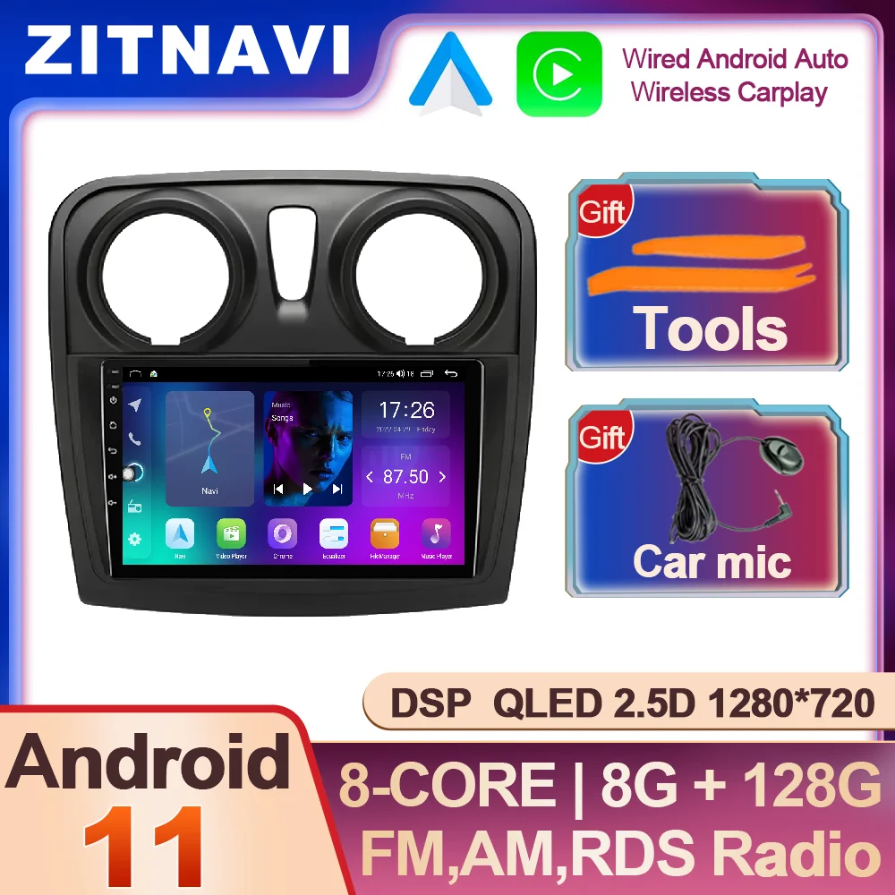 

Android 11 для Renault Logan 2012-2019 Sandero 2014 - 2019 Автомагнитола QLED No 2din мультимедийный плеер SWC ADAS Автомагнитола 5G WIFI