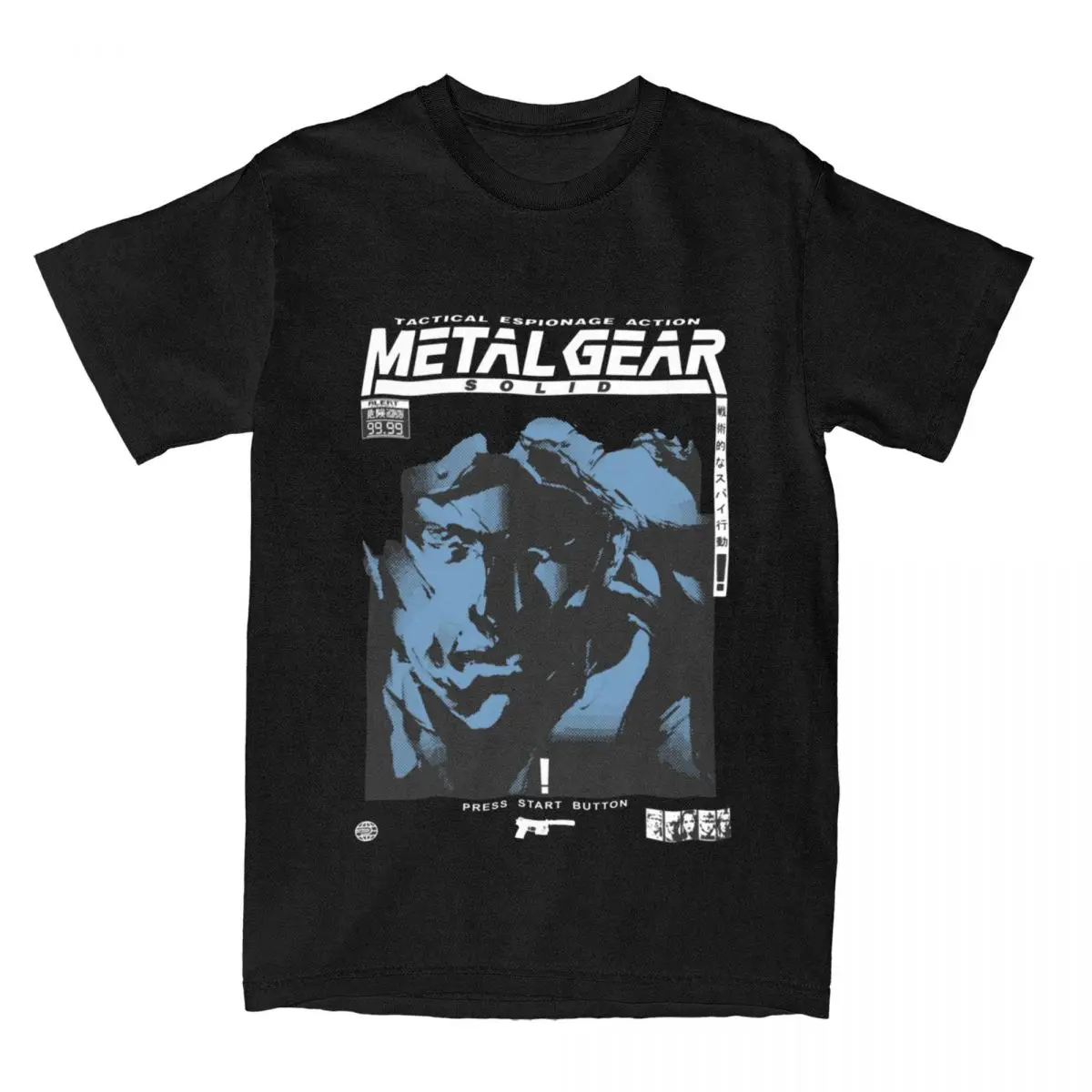 Футболка MGS1 в стиле Харадзюку однотонная Классическая тенниска из чистого