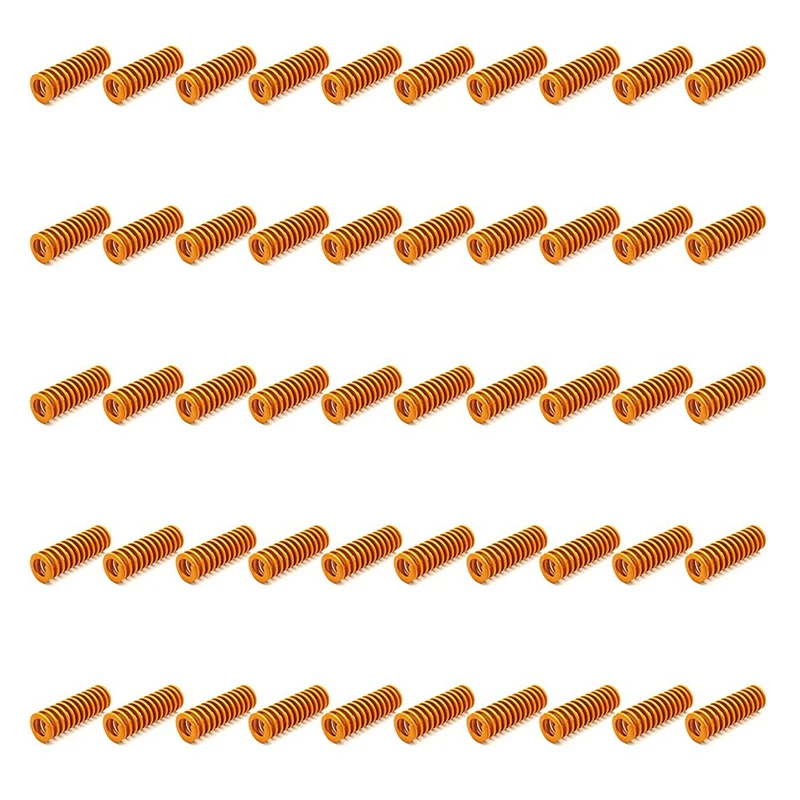 

50PCS 3D Printer Molded Spring Yellow Light Load Compression Mould Die Springs