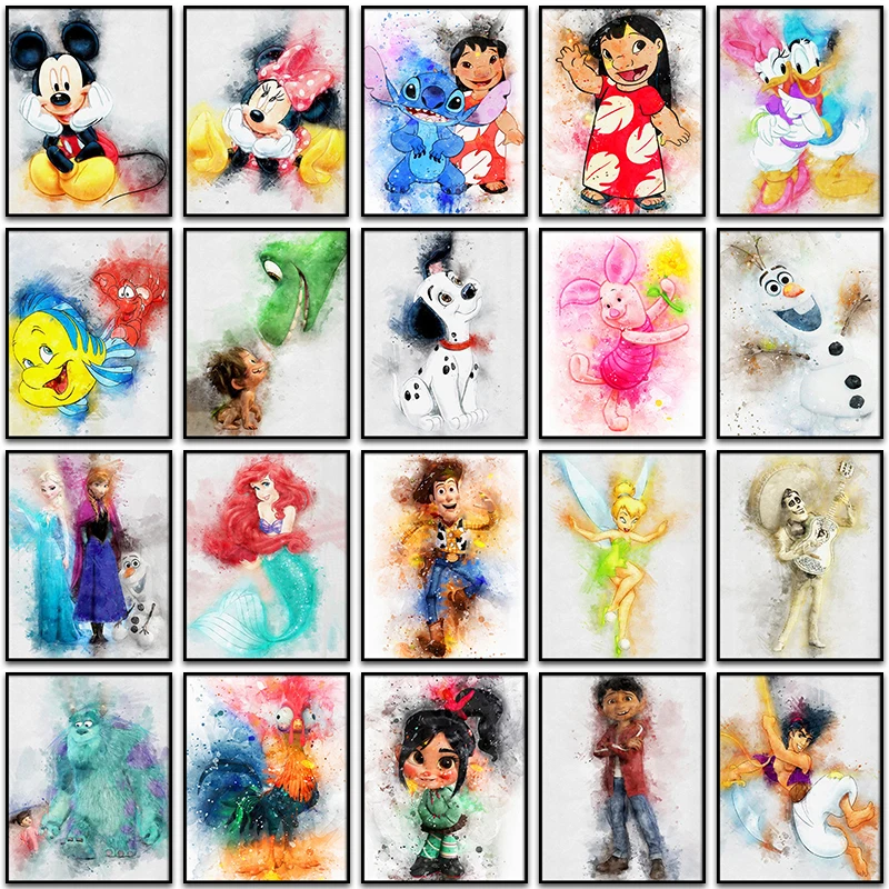 

5D DIY Diamond Painting Disney Mickey Mouse Donald Duck Ariel Home Deco Full Square&Round Diamond mosaic embroidery Cross stitch