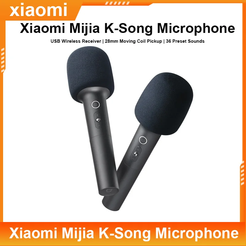 

Xiaomi MIJIA K Song Microphone Karaoke Bluetooth 5.1 Noise Connected Stereo Sound Effect KTV with 9 Kinds Sound 2500mAh Battery