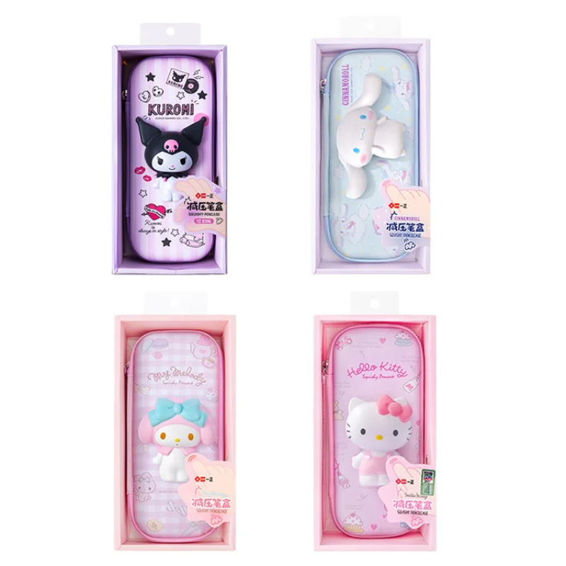 

Sanrio Ins PU Decompression Kawaii Kuromi Hello Kitty My Melody Multi-functional Student Pencil Case Children's Pencil Case