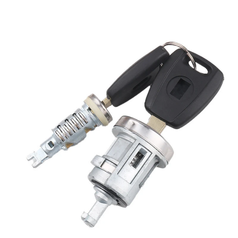 

FLYBETTTER OEM 1Pcs Left Door Lock Cylinder 1Pcs Ignition Lock Cylinder For Fiat SIP22 Blade Lock Cylinder