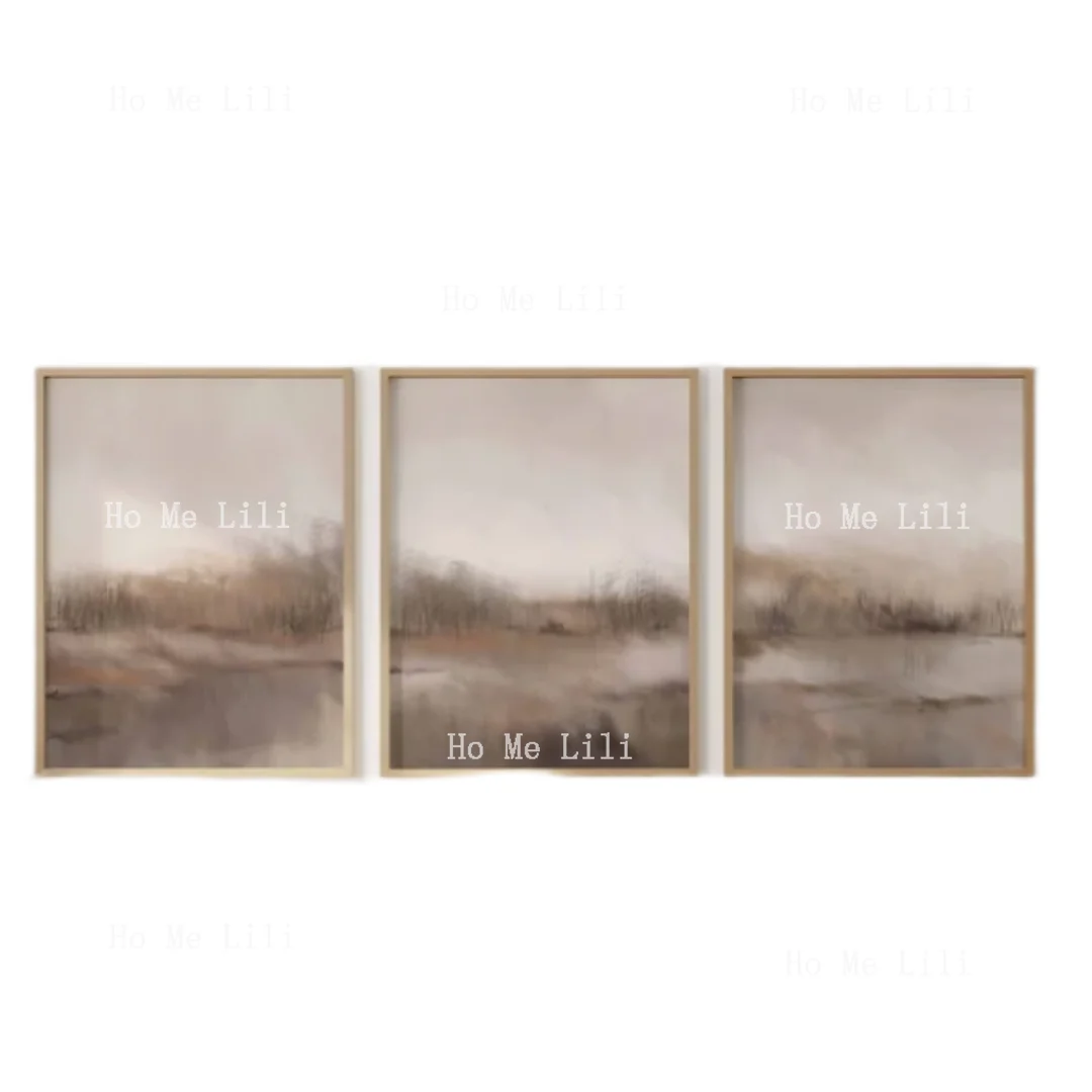 Набор из 3-х настенных художественных принтов в фермерском доме пейзажных