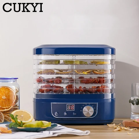 CUKYI сушеные фрукты, овощи, травы, мясорубка, бытовое устройство, мясо домашних животных, обезвоженное, 5 лотков, воздушная сушилка для закусок, ЕС