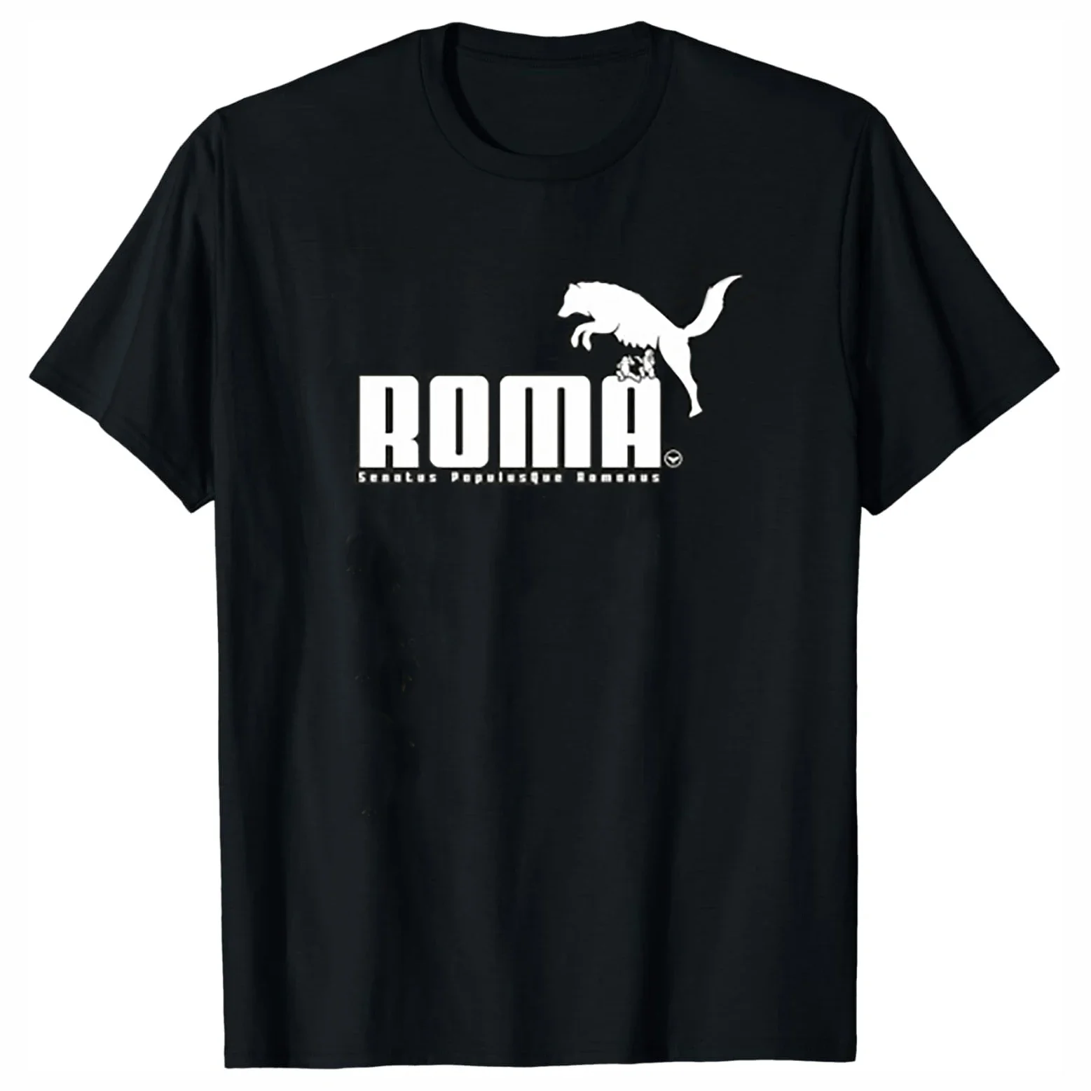 Roman City Landmark She-wolf & Romulus and Remo Funny Roma T-Shirt 100% Cotton O-Neck Short Sleeve Summer Casual Mens T-shirt