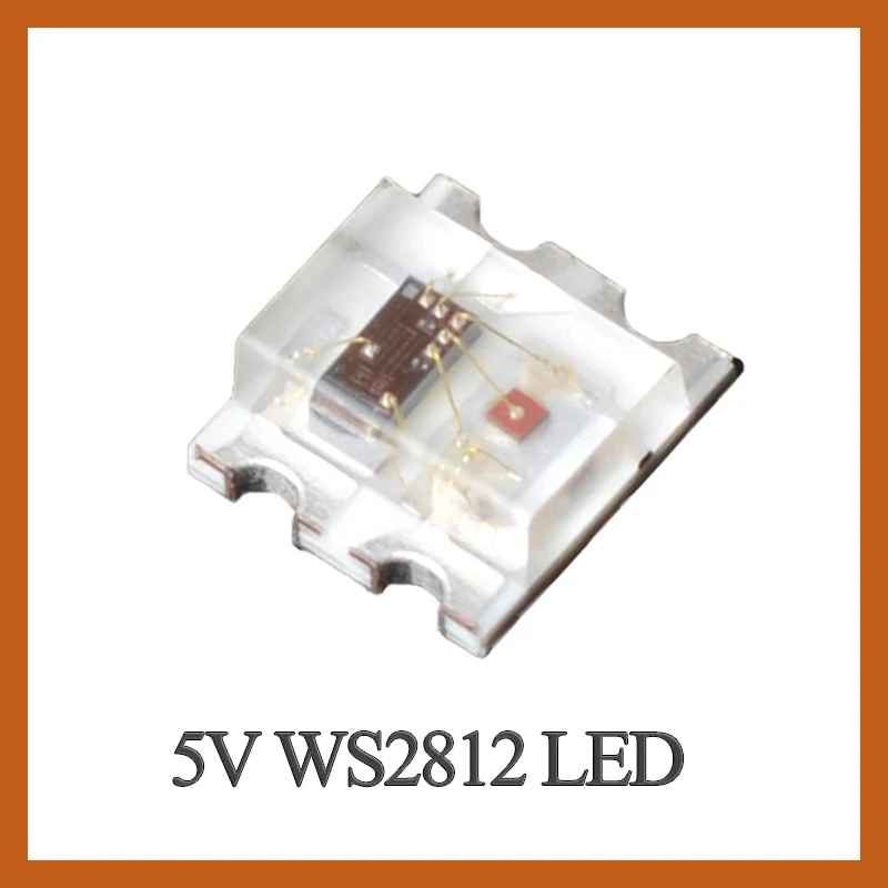 Chip LED Mini SMD blanco PCB direccionable Digital RGB a todo Color DC5V para pantalla de tira LED, 4000 piezas, WS2812, 2020, 0805, 0807