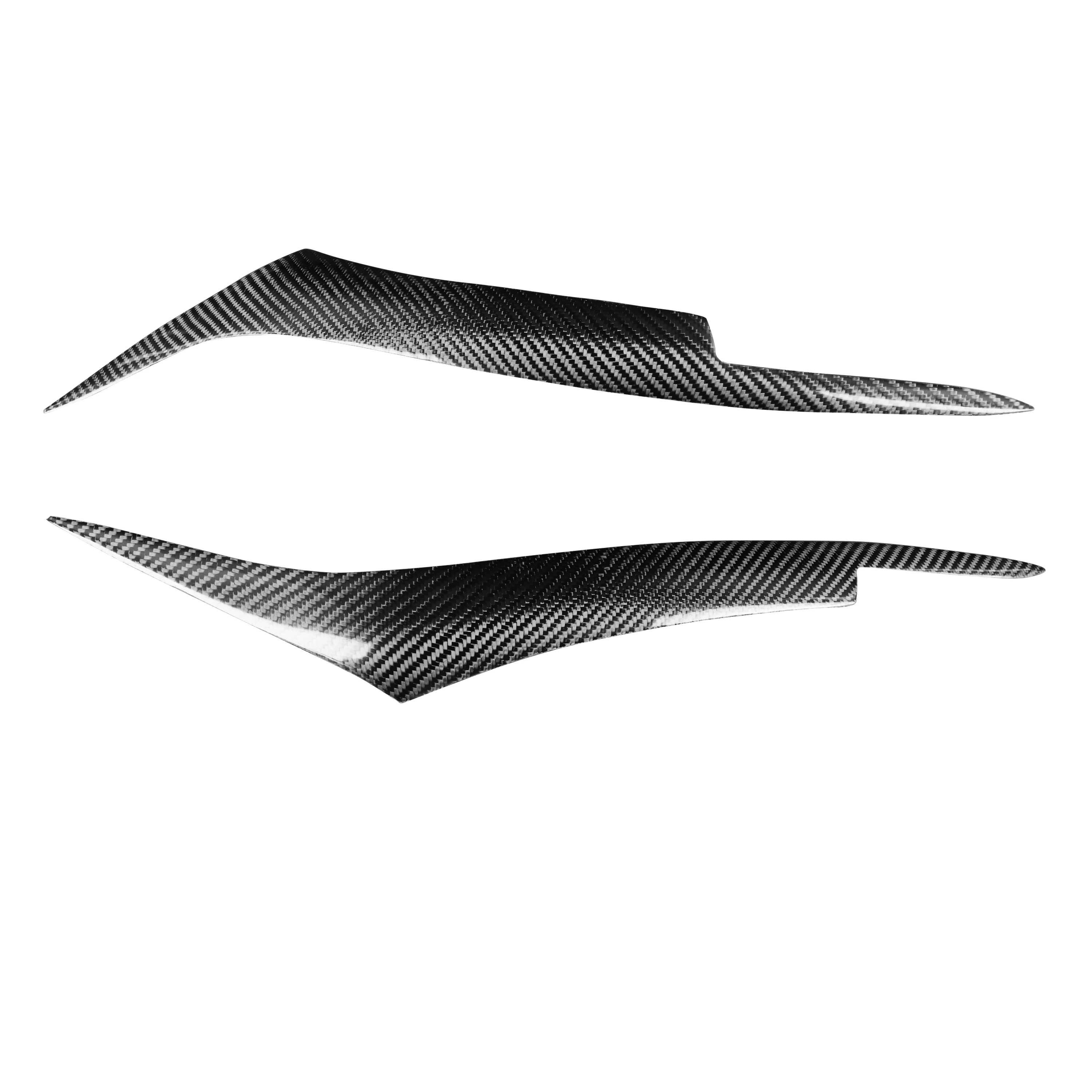 

1pair Real Carbon Fiber Car Headlights Eyebrow Eyelids Trim Cover For Volkswagen Magotan R36 2007 2008 2009 2010