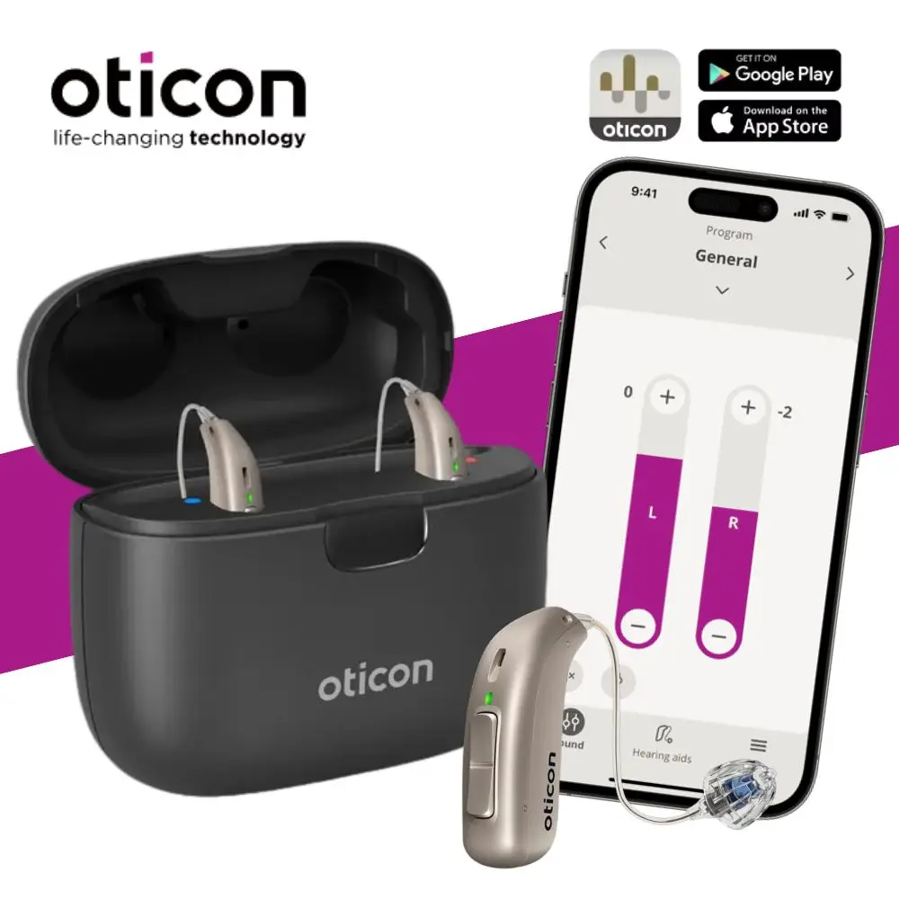 Фото Слуховой аппарат Oticon Jet PX 2 miniRITE с функцией Bluetooth, возможностью программирования через компьютер, 48 каналами и возможностью подзарядки. №1