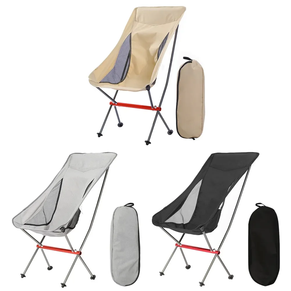 

Foldable Outdoor Chair Lightweight Chairs Seat Tools Aluminum for Hiking Picnic Backpacking for Beach BBQ