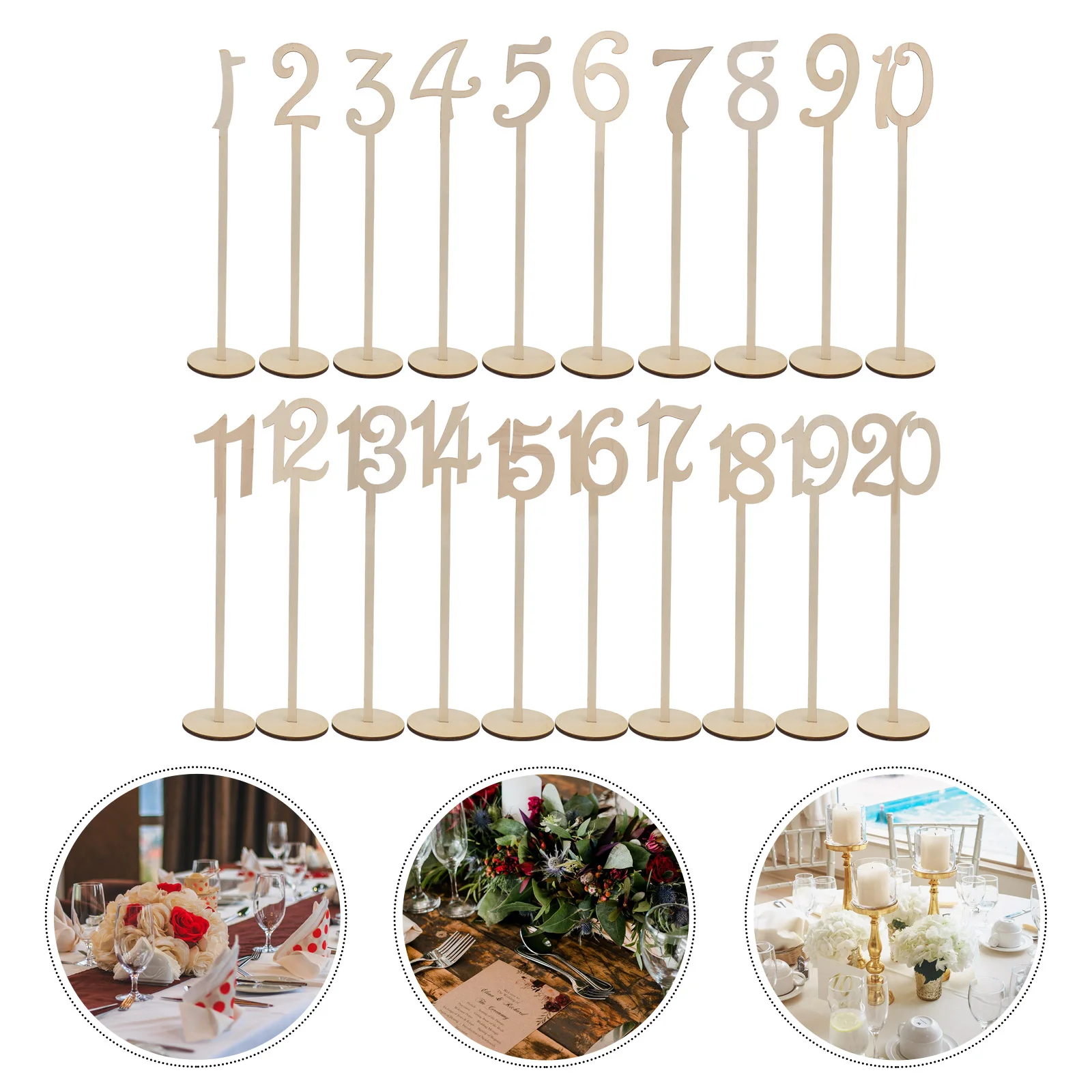 

Table Numbers Number Wedding Wood Wooden Holder Base Birthday Rustic Markers Place Hexagon Holders Party Acrylic Marking Stands