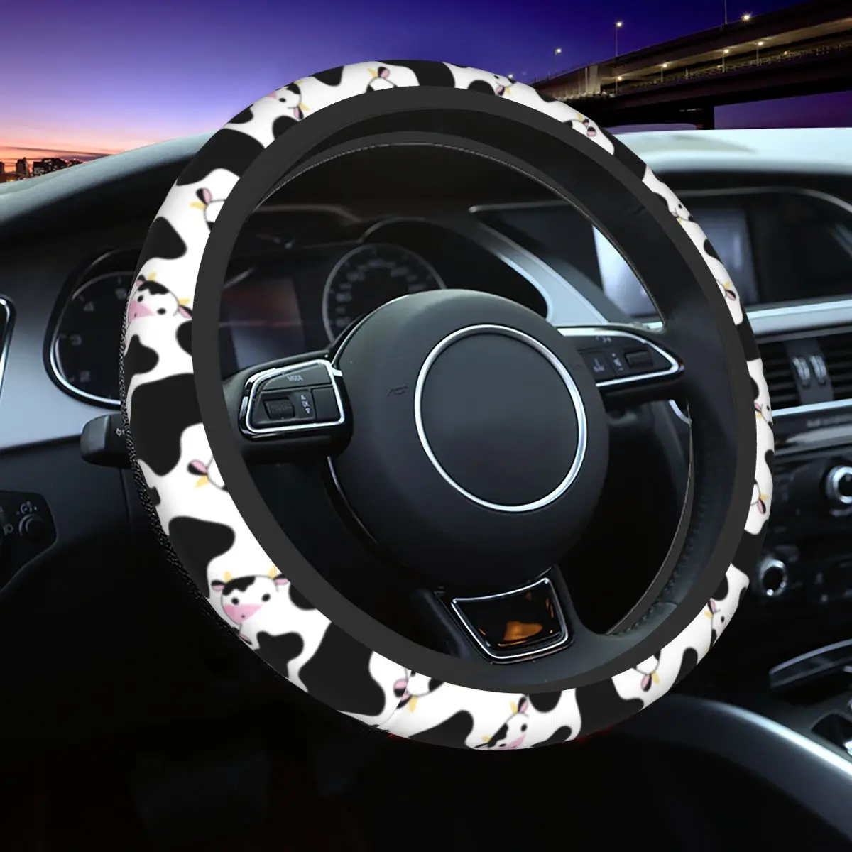 

Оплетка на руль автомобиля, Мягкая оплетка из воловьей кожи, 38 см