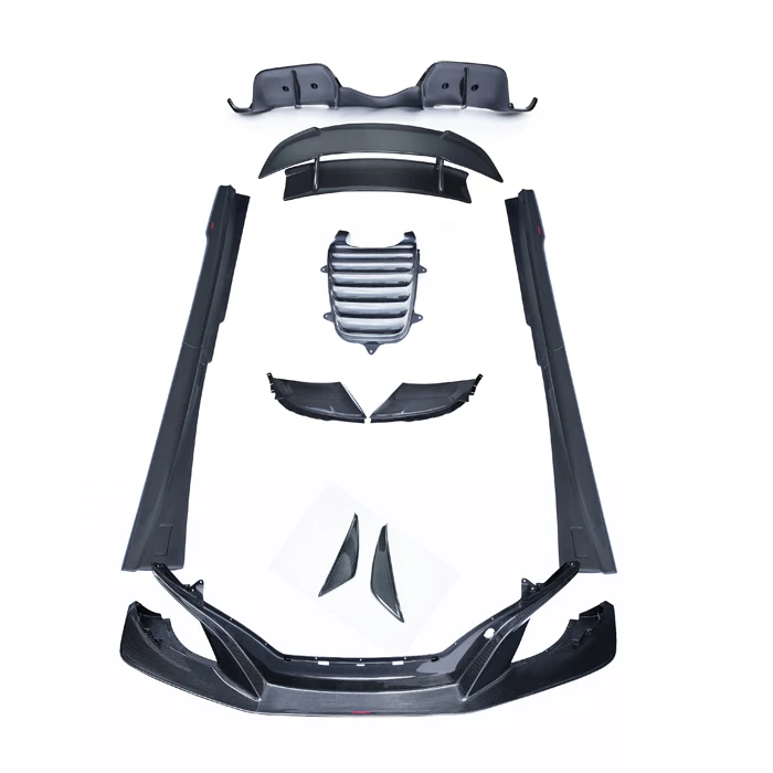 Бесплатная доставка комплект кузова для Mclaren 650s 650c сплиттер переднего бампера из