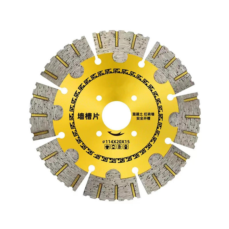 5 inch 125mm Wall Slot Cutting Disc Slotted Blade Stone Concrete Floor Reinforced Wall Angle Grinder Wet Dry Diamond Saw Blade