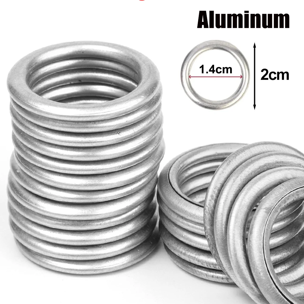 

100x автомобильные сливные прокладки масляного поддона, дренажный болт, алюминиевая/медная пробка для сливной пробки масла, сменные аксессуары Volkswagen Audi