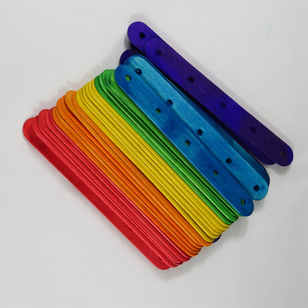 

Sticks Craft Popsicle Wood Stick Wooden Ice Cream Colored Diy Mixed Colors Children Lollipop Crafts Sawtooth Natural Coloured